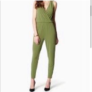 Charming Charlie Green Pants Romper